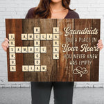 A Grandchild Is Love Made Visible - Family Personalized Custom Horizontal Canvas - Gift For Grandma, Grandpa, Grandkid