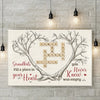 Grandkids Bring Joy To Every Corner Of Your Heart - Family Personalized Custom Horizontal Canvas - Gift For Grandma, Grandpa, Grandkid