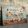 Dieu dit que vous êtes - Toile horizontale personnalisée pour la famille - Cadeau pour vous-même, vos meilleurs amis, vos frères et sœurs, les membres de votre famille
