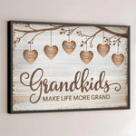 A Grandchild Is A Tree Of Life, Nurtured By Generations - Family Personalized Custom Horizontal Poster - Gift For Mom, Grandma