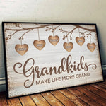 A Grandchild Is A Tree Of Life, Nurtured By Generations - Family Personalized Custom Horizontal Poster - Gift For Mom, Grandma