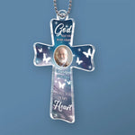Custom Photo Always Have You In My Heart, Never Forget - Memorial Personalized Custom Car Ornament - Acrylic Custom Shaped - Sympathy Gift For Grandpa