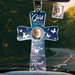 Custom Photo Always Have You In My Heart, Never Forget - Memorial Personalized Custom Car Ornament - Acrylic Custom Shaped - Sympathy Gift For Grandpa
