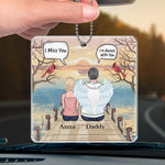 Never Truly Gone, Always With You - Memorial Personalized Custom Car Ornament - Acrylic Custom Shaped - Sympathy Gift For Family Members