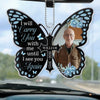 Custom Photo Carry You Wherever I Go - Memorial Personalized Custom Car Ornament - Acrylic Custom Shaped - Sympathy Gift For Family Members