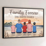 Family Forever, Together in Heart - Family Personalized Custom Horizontal Poster - Gift For Family Members
