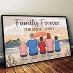 Family Forever, Together in Heart - Family Personalized Custom Horizontal Poster - Gift For Family Members