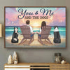 Our Hearts Beat As One - Couple Personalized Custom Horizontal Poster - Gift For Husband Wife, Anniversary