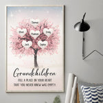 Grandchildren, Little Blessings And Endless Joy - Family Personalized Custom Vertical Poster - Gift For Grandma, Grandpa, Grandkid