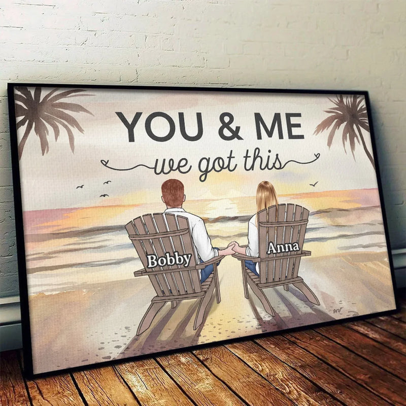We Are A Team - Couple Personalized Custom Horizontal Poster - Gift For Husband Wife, Anniversary