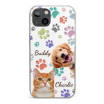 Custom Photo Pawsitively In Love - Dog & Cat Personalized Custom 3D Inflated Effect Printed Clear Phone Case - Gift For Dog Lovers, Cat Lovers