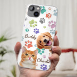 Custom Photo Pawsitively In Love - Dog & Cat Personalized Custom 3D Inflated Effect Printed Clear Phone Case - Gift For Dog Lovers, Cat Lovers