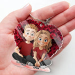 Partners In Crime And In Love - Couple Personalized Custom Shaped Acrylic Keychain - Gift For Husband Wife, Anniversary