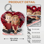 Partners In Crime And In Love - Couple Personalized Custom Shaped Acrylic Keychain - Gift For Husband Wife, Anniversary