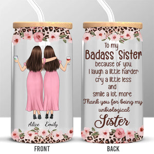 Un lien indestructible - Tasse en verre personnalisée pour meilleure amie, tasse à café glacé - Cadeau pour meilleures amies, meilleures amies, sœurs