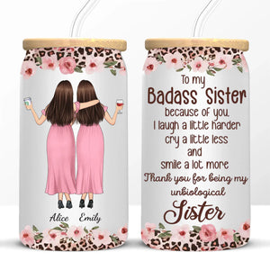 Un lien indestructible - Tasse en verre personnalisée pour meilleure amie, tasse à café glacé - Cadeau pour meilleures amies, meilleures amies, sœurs