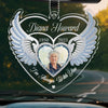 Custom Photo One Day With You, Forever With You - Memorial Personalized Custom Car Ornament - Acrylic Custom Shaped - Sympathy Gift For Family Members