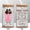 Sisters Make The Best Of Friends - Bestie Personalized Custom Glass Cup, Iced Coffee Cup - Gift For Best Friends, BFF, Sister
