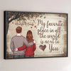 My Heart Is Yours - Couple Personalized Custom Horizontal Poster - Gift For Husband Wife, Anniversary