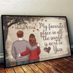 My Heart Is Yours - Couple Personalized Custom Horizontal Poster - Gift For Couple