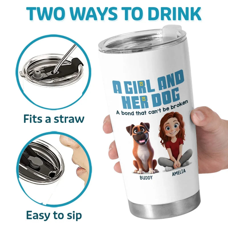 Life Is Better With Paws - Dog & Cat Personalized Custom Tumbler - Gift For Pet Owners, Pet Lovers