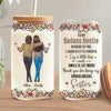 La sororité est puissante - Tasse en verre personnalisée, tasse à café glacé - Cadeau pour meilleures amies, meilleures amies, sœurs