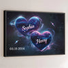 My Heart Beats In Rhythm With Yours - Couple Personalized Custom Horizontal Poster - Gift For Husband Wife, Anniversary