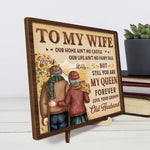 You Are My Home - Couple Personalized Custom 2-Layered Wooden Plaque With Stand - Gift For Husband Wife, Anniversary