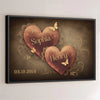 Together, Our Hearts Create A Love Story - Couple Personalized Custom Horizontal Poster - Gift For Husband Wife, Anniversary