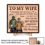 Forever My Always - Couple Personalized Custom 2-Layered Wooden Plaque With Stand - Gift For Husband Wife, Anniversary