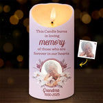Custom Photo This Candle Is A Reminder Of Our Love - Memorial Personalized Custom LED Candle - Sympathy Gift For Family Members