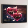 Two Hearts, One Soul - Couple Personalized Custom Horizontal Poster - Gift For Husband Wife, Anniversary
