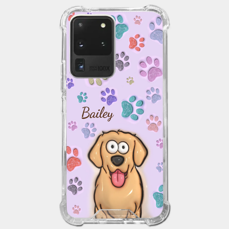 Pets Are The Best Kind Of Therapy - Dog & Cat Personalized Custom 3D Inflated Effect Printed Clear Phone Case - Gift For Pet Owners, Pet Lovers