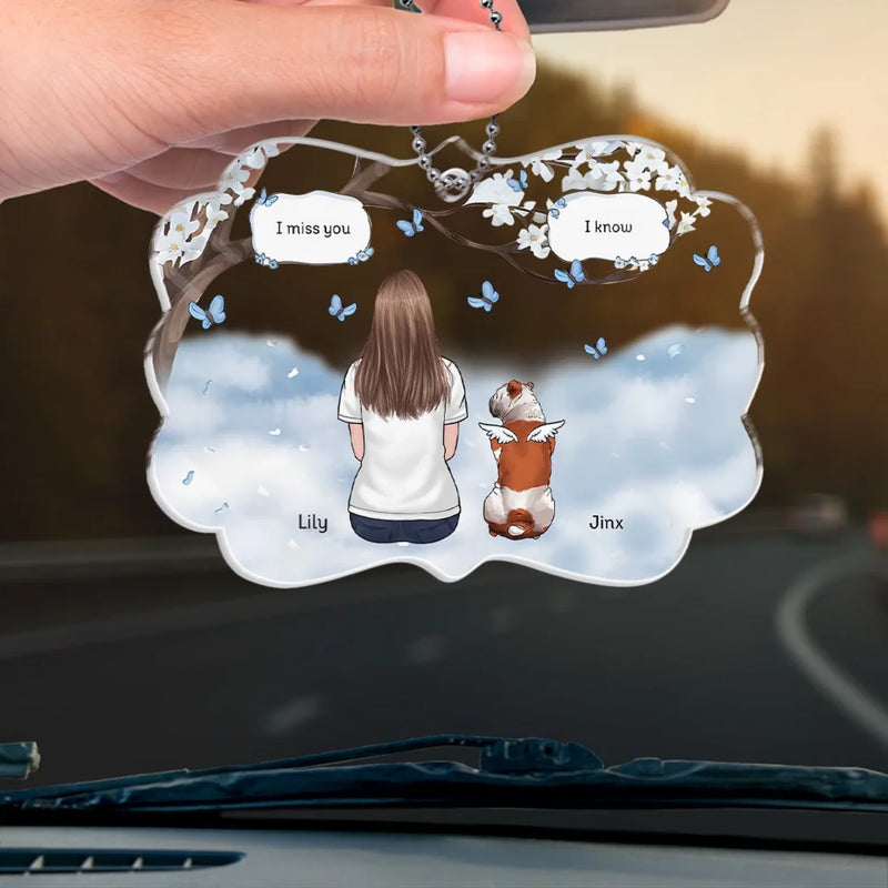 Celebrate The Bond That Never Fades - Memorial Personalized Custom Car Ornament - Acrylic Custom Shaped - Sympathy Gift For Pet Owners, Pet Lovers
