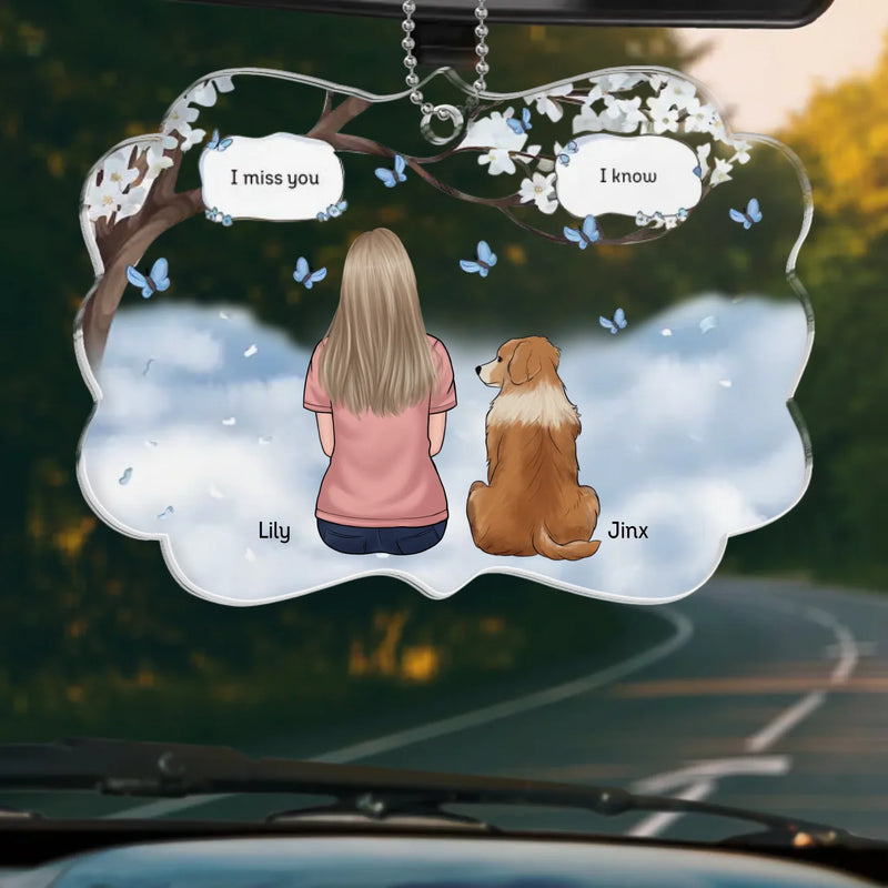 Celebrate The Bond That Never Fades - Memorial Personalized Custom Car Ornament - Acrylic Custom Shaped - Sympathy Gift For Pet Owners, Pet Lovers