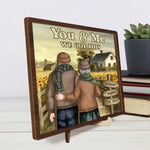 No Matter What, It’s Always You & Me - Couple Personalized Custom 2-Layered Wooden Plaque With Stand - Gift For Husband Wife, Anniversary