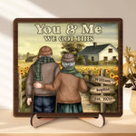 No Matter What, It’s Always You & Me - Couple Personalized Custom 2-Layered Wooden Plaque With Stand - Gift For Husband Wife, Anniversary