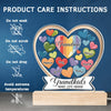 Forever In Grandmother's Heart - Family  Personalized Custom Shaped 3D LED Light - Gift For Grandma, Grandpa, Grandkid