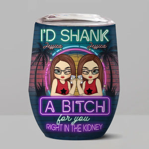Les amis ne laissent pas leurs amis faire des bêtises seuls - Verre à vin personnalisé Bestie - Cadeau pour les meilleures amies, BFF, sœurs