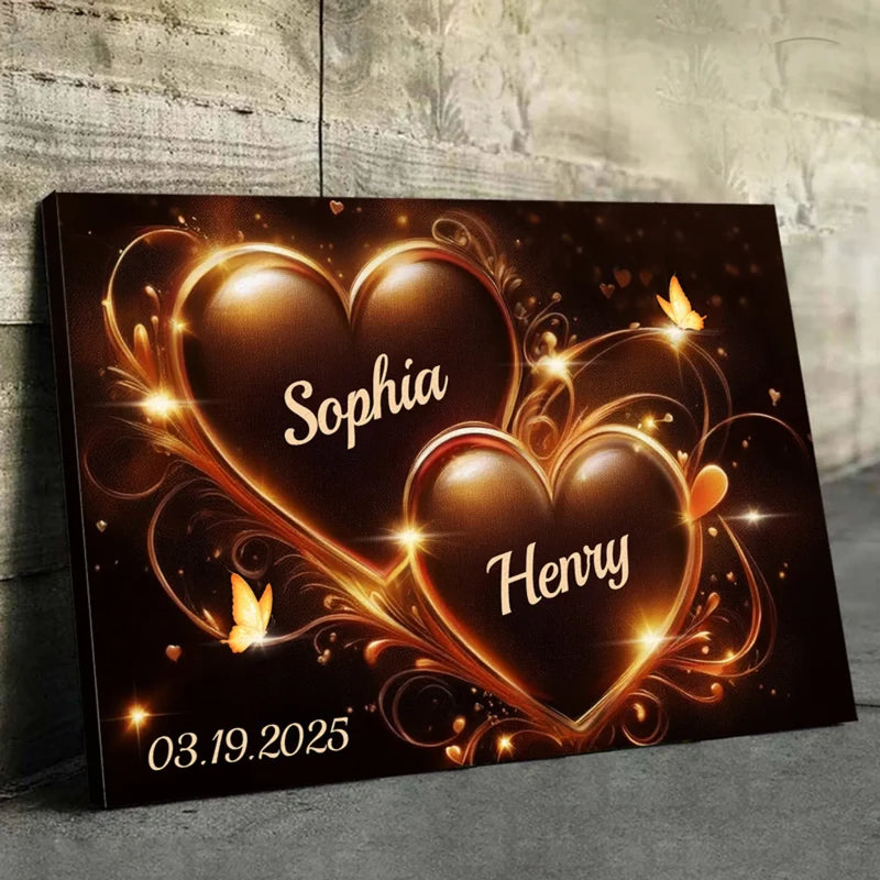 Endless Love, Endless Us - Couple Personalized Custom Horizontal Canvas - Gift For Husband Wife, Anniversary