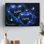 Endless Love, Endless Us - Couple Personalized Custom Horizontal Canvas - Gift For Husband Wife, Anniversary