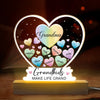 A Garden Of Love Grows In A Grandma's Heart - Family  Personalized Custom Shaped 3D LED Light - Gift For Grandma, Grandpa, Grandkid