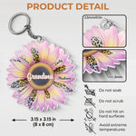 Grandma's Garden Is A Place Where Love Grows Wild - Family Personalized Custom Shaped Acrylic Keychain - Gift For Mom, Grandma
