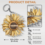 Her Love Is As Timeless As The Blooms In Her Garden - Family Personalized Custom Shaped Acrylic Keychain - Gift For Mom, Grandma