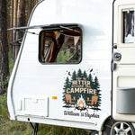 Life Is Better Around The Campfire - Camping Personalized Custom RV Decal - Gift For Yourself, Best Friends, Siblings, Family Members, Camping Lovers