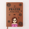 In Prayer, We Find Strength - Family Personalized Custom Leather Journal - Gift For Yourself, Best Friends, Siblings, Family Members