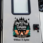 Making Memories One Campsite At A Time - Camping Personalized Custom RV Decal - Gift For Yourself, Best Friends, Siblings, Family Members, Camping Lovers