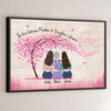 Forever Linked By Love - Family Personalized Custom Horizontal Poster - Gift For Mom