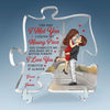 My Heart Belongs With You - Couple Personalized Custom Puzzle Shaped Acrylic Plaque - Gift For Husband Wife, Anniversary