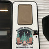 Adventure Begins At The Campfire - Camping Personalized Custom RV Decal - Gift For Yourself, Best Friends, Siblings, Family Members, Camping Lovers
